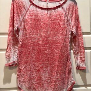Red & White 3/4 Sleeve Shirt